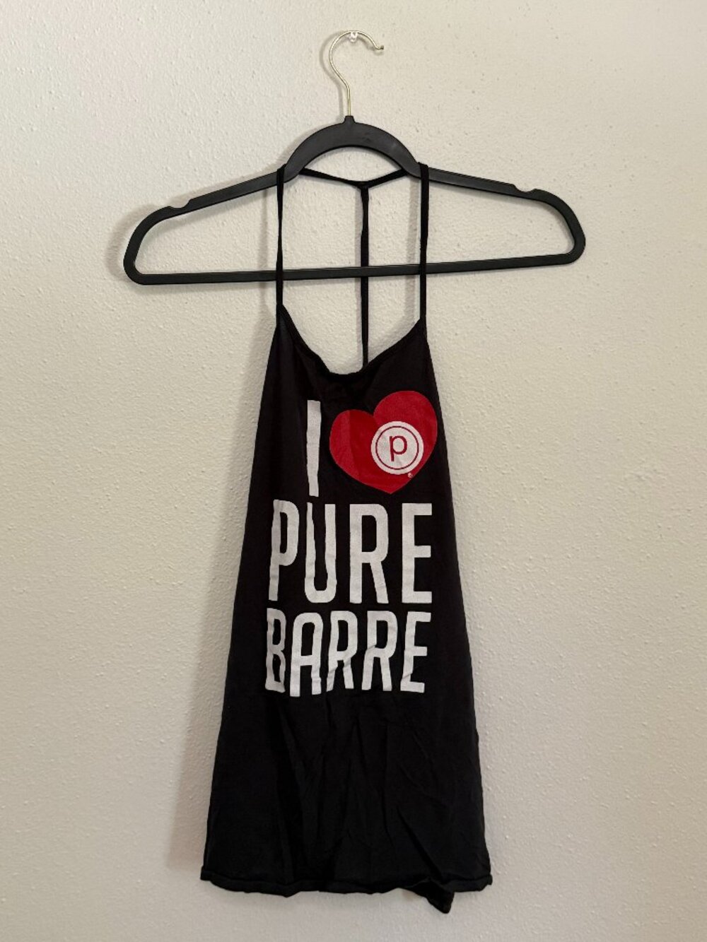 Medium Pure Barre "I Heart Pure Barre" Halter Tank Top